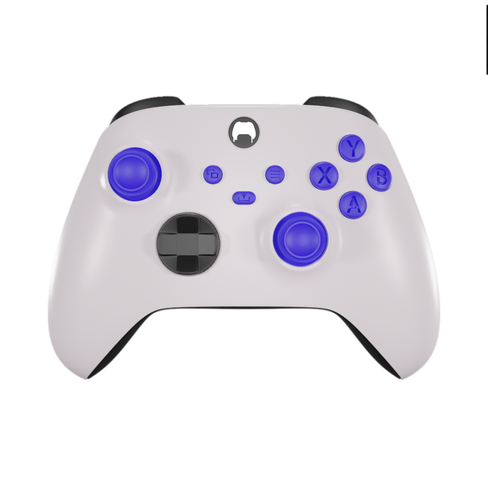 White and blue xbox one controller on sale