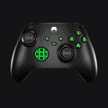 LED Stealth Edition Custom Xbox Controller. Front View.