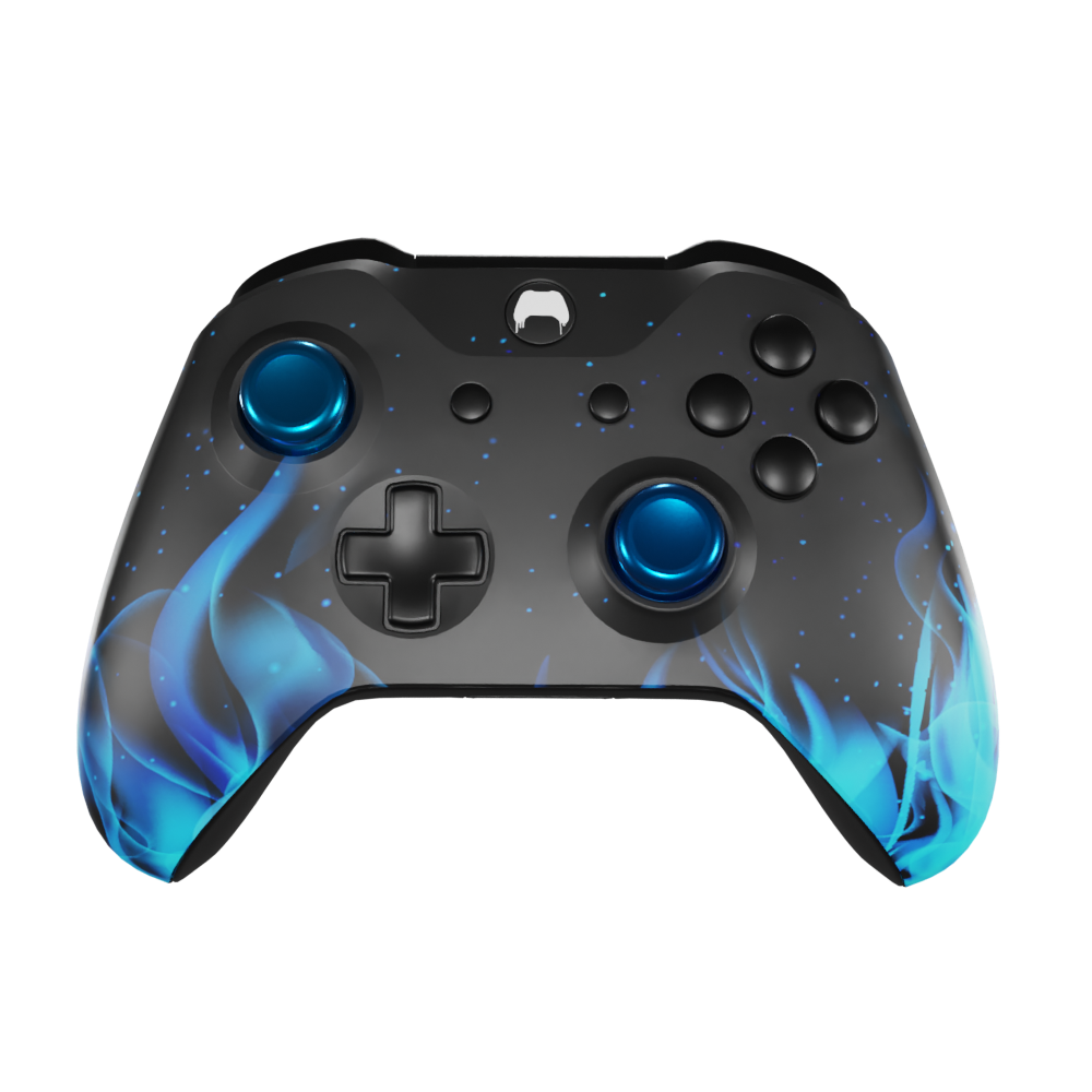 Xbox-One-S-Controller-Blue-Flame-Custom-Controller